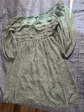 Wallflower Green Floral Long Sleeve Dress